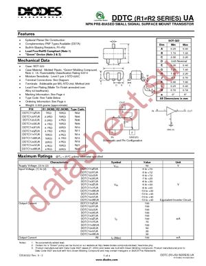 DDTC113ZUA-7-F datasheet  